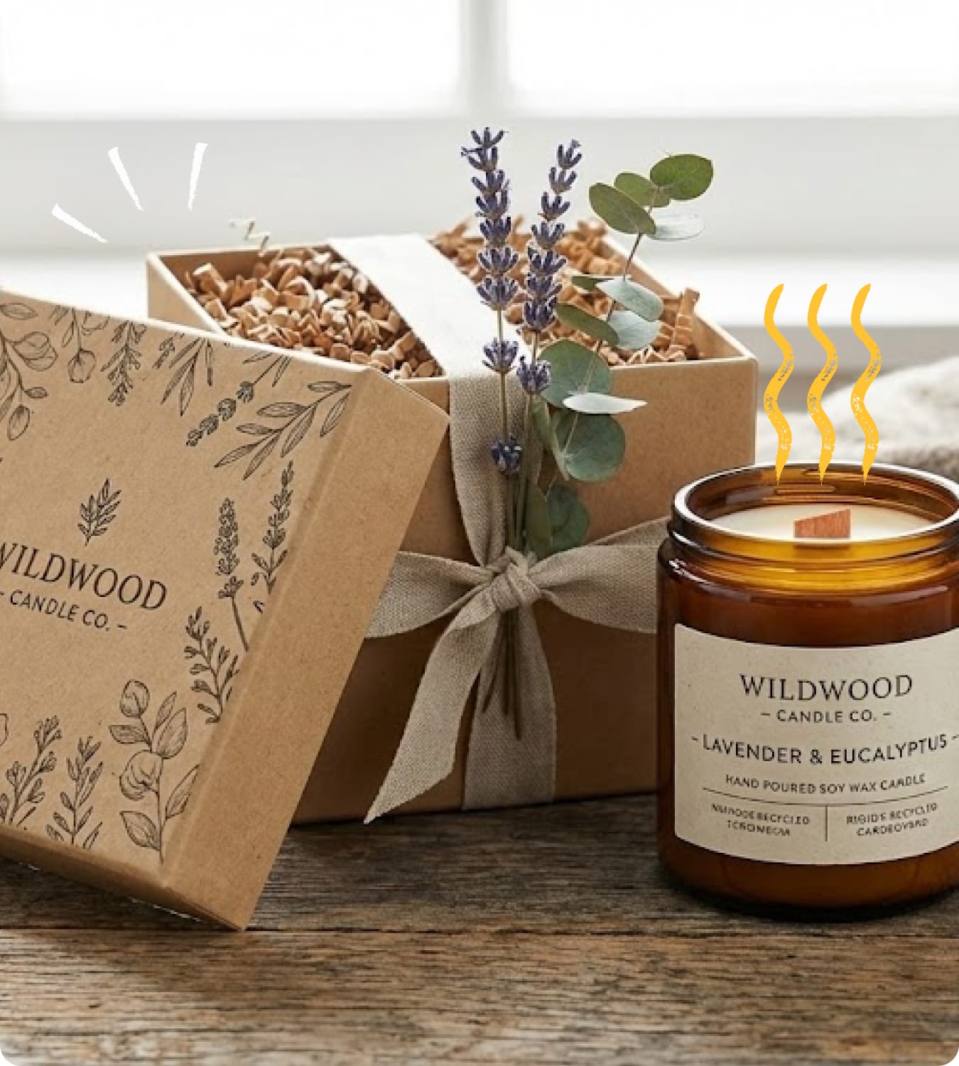 Candle with gift box